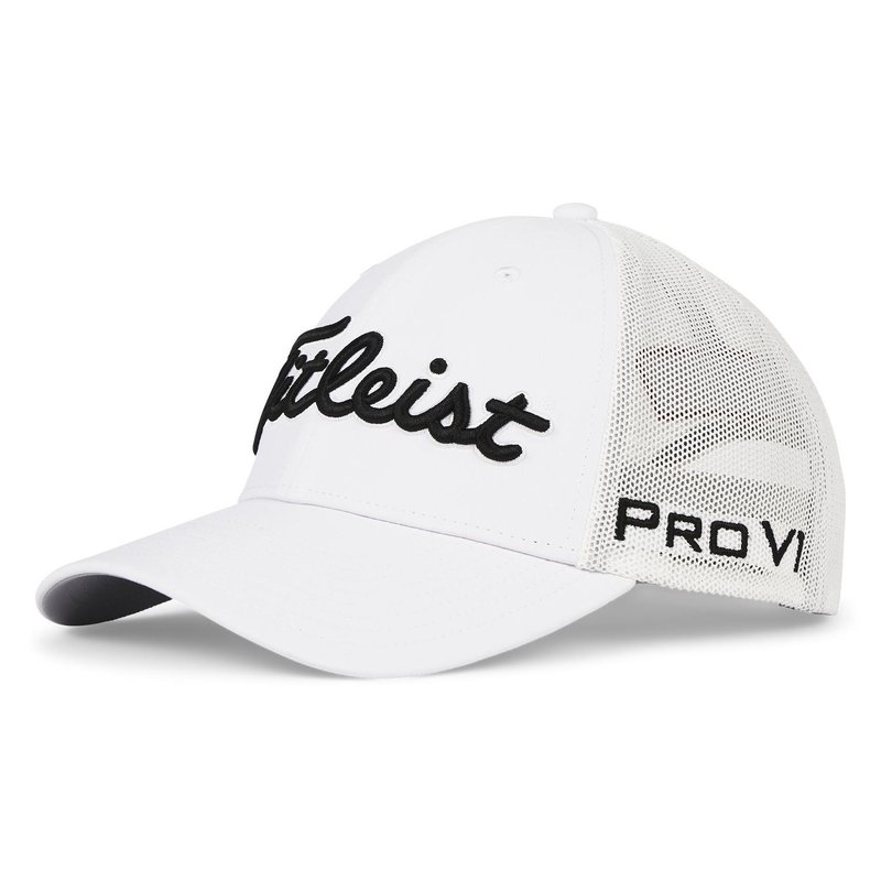 Titleist Tour Mesh cappellino da uomo, bianco/nero
