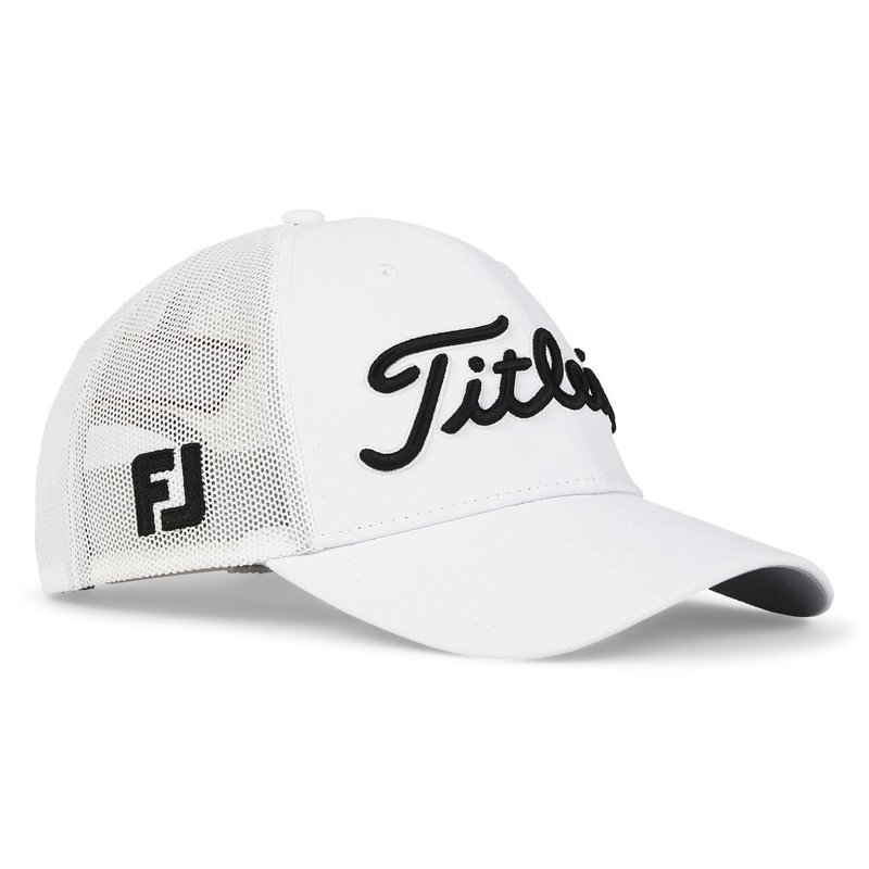 Titleist Tour Mesh cappellino da uomo, bianco/nero