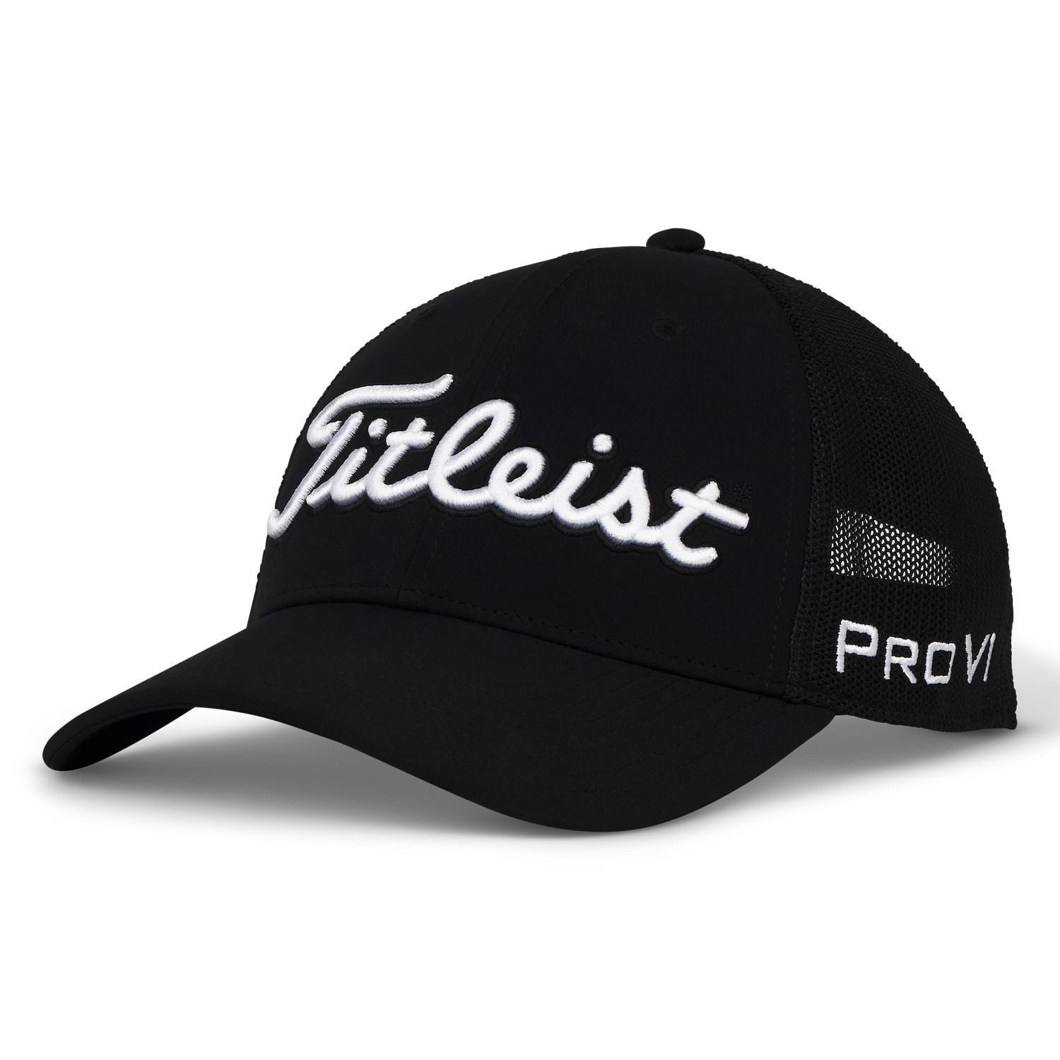 Titleist Tour Mesh cappellino da uomo, nero/bianco