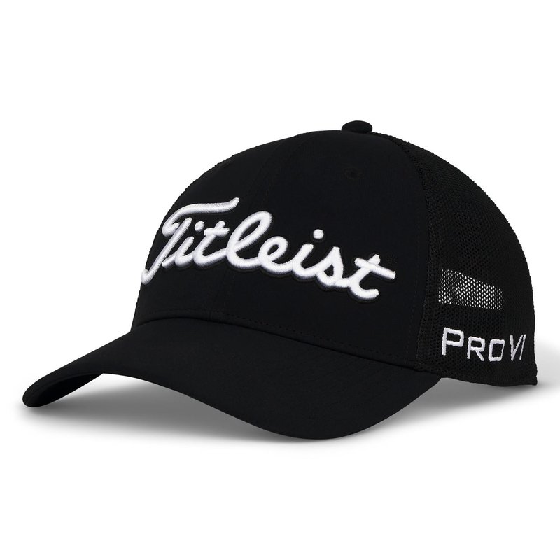 Titleist Tour Mesh cappellino da uomo, nero/bianco