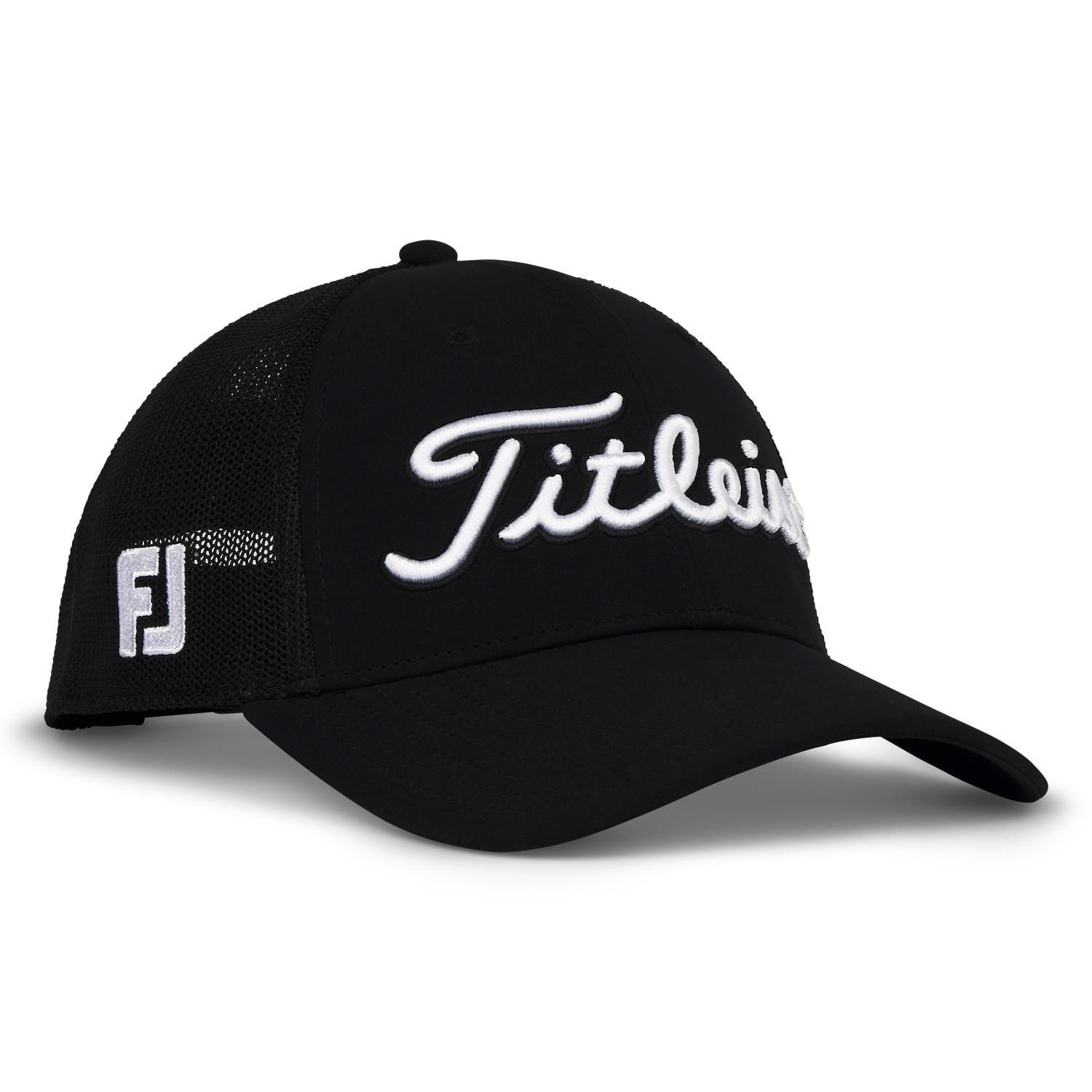 Titleist Tour Mesh cappellino da uomo, nero/bianco