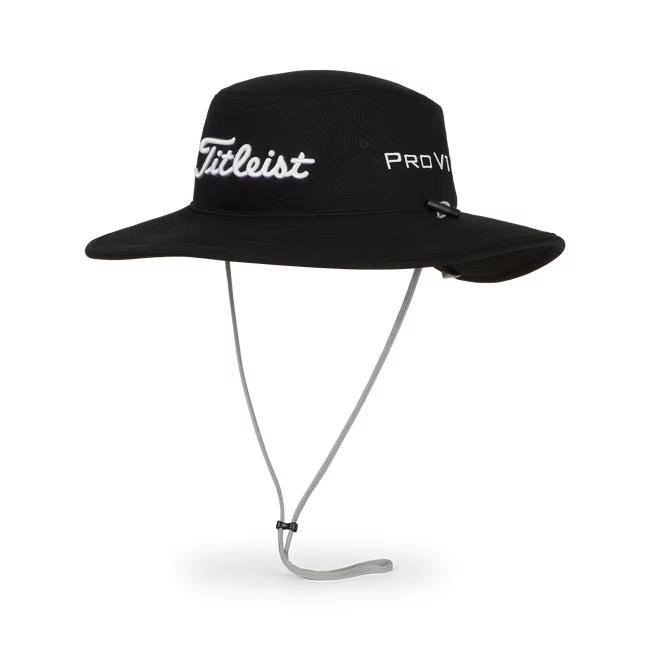 Titleist Tour Aussie cappello da sole da uomo, nero/bianco