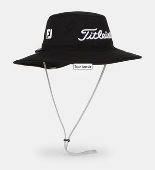Titleist Tour Aussie cappello da sole da uomo, nero/bianco