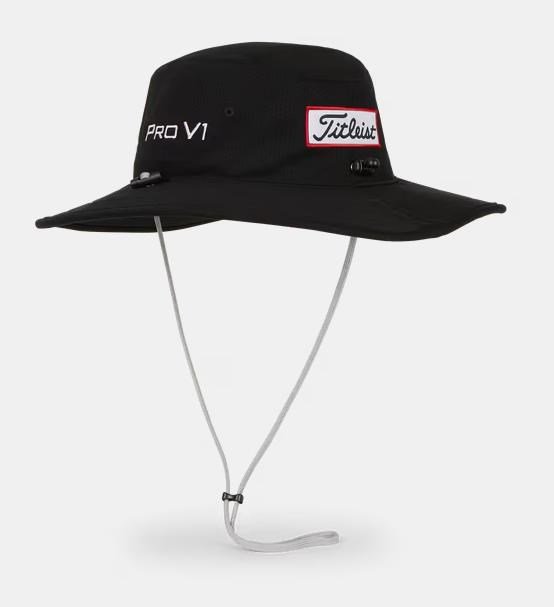 Titleist Tour Aussie cappello da sole da uomo, nero/bianco