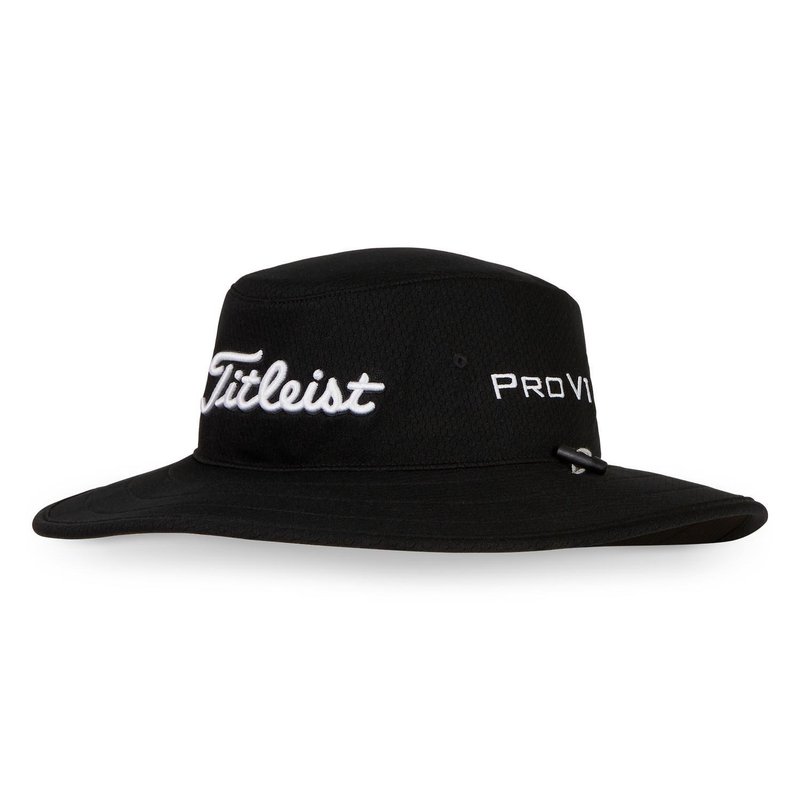 Titleist Tour Aussie cappello da sole da uomo, nero/bianco