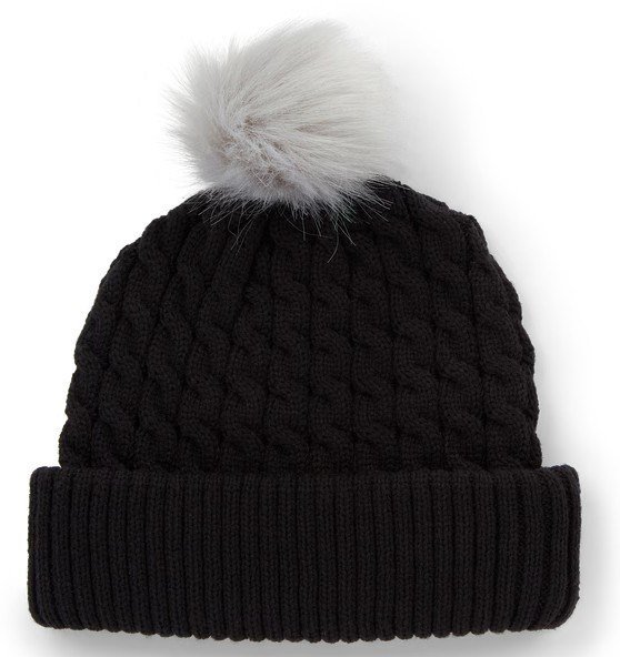 Titleist Cable Knit Pom Pom berretto invernale da donna, nero