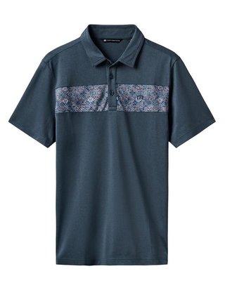 Travis Mathew Good Good Acropolis polo da uomo, mood indigo/vintage indigo
