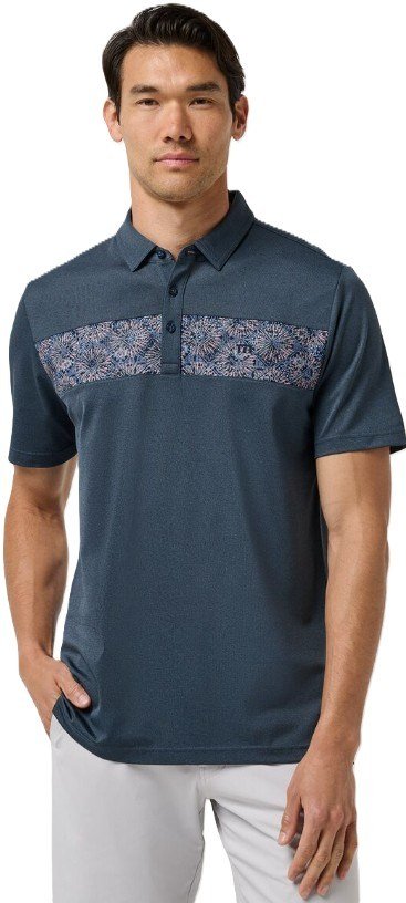 Travis Mathew Good Good Acropolis polo da uomo, mood indigo/vintage indigo