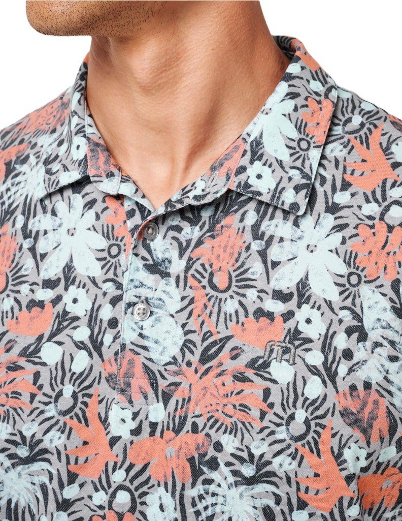Travis Mathew Featherweight Sand polo da uomo, heather medium grey