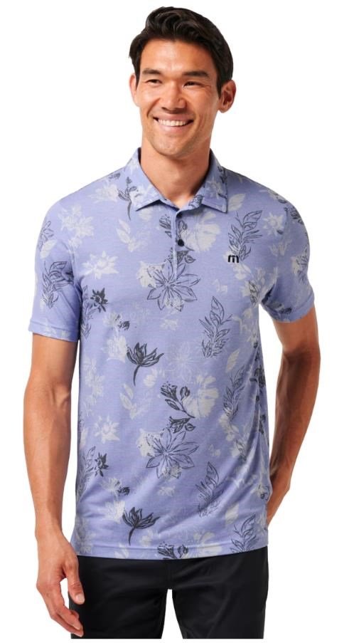Travis Mathew Featherweight Cruise polo da uomo, heather violet storm