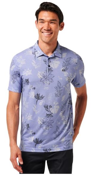 Travis Mathew Featherweight Cruise polo da uomo, heather violet storm