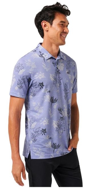 Travis Mathew Featherweight Cruise polo da uomo, heather violet storm