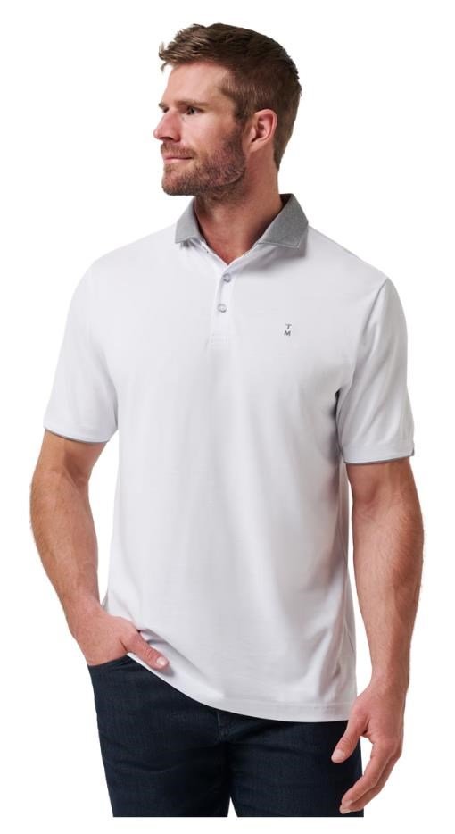 Travis Mathew Reservation Number polo da uomo, bianco