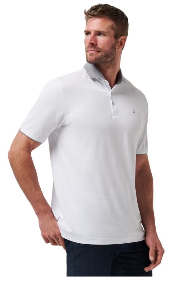 Travis Mathew Reservation Number polo da uomo, bianco