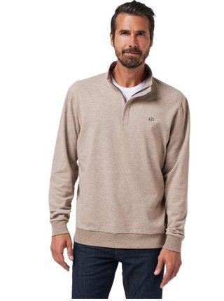 Travis Mathew CLOUD QUARTER ZIP 2.0 felpa uomo, portabella