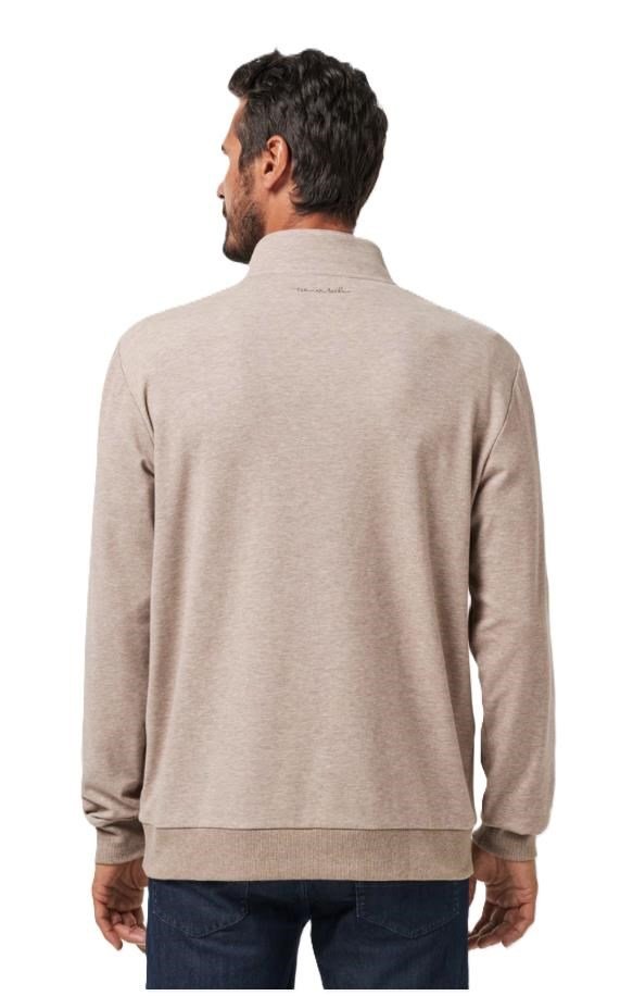 Travis Mathew CLOUD QUARTER ZIP 2.0 felpa uomo, portabella
