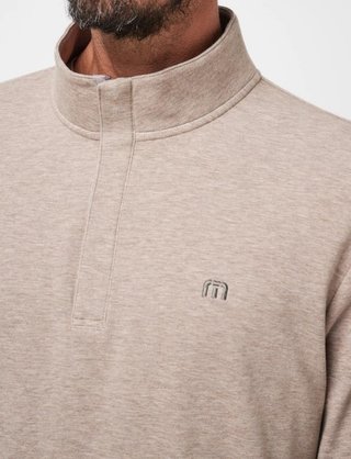 Travis Mathew CLOUD QUARTER ZIP 2.0 felpa uomo, portabella