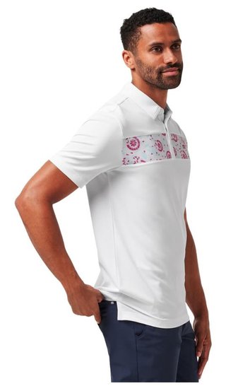 Travis Mathew Good Good Flourish polo uomo, bianco