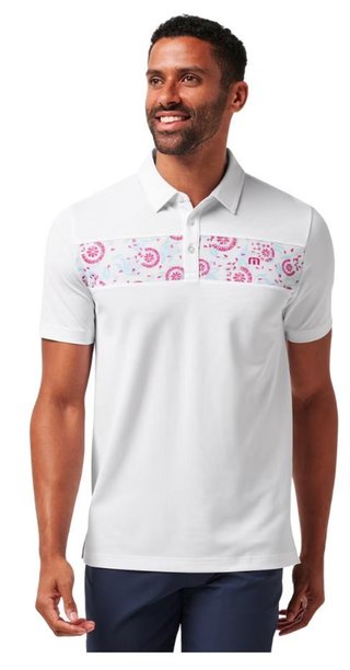 Travis Mathew Good Good Flourish polo uomo, bianco
