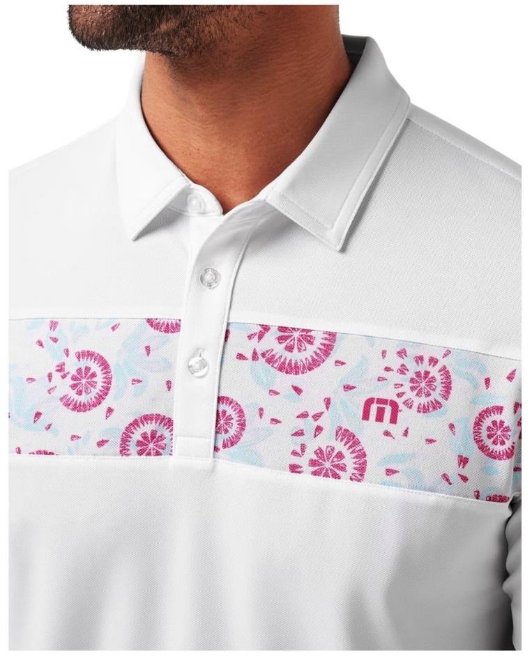 Travis Mathew Good Good Flourish polo uomo, bianco