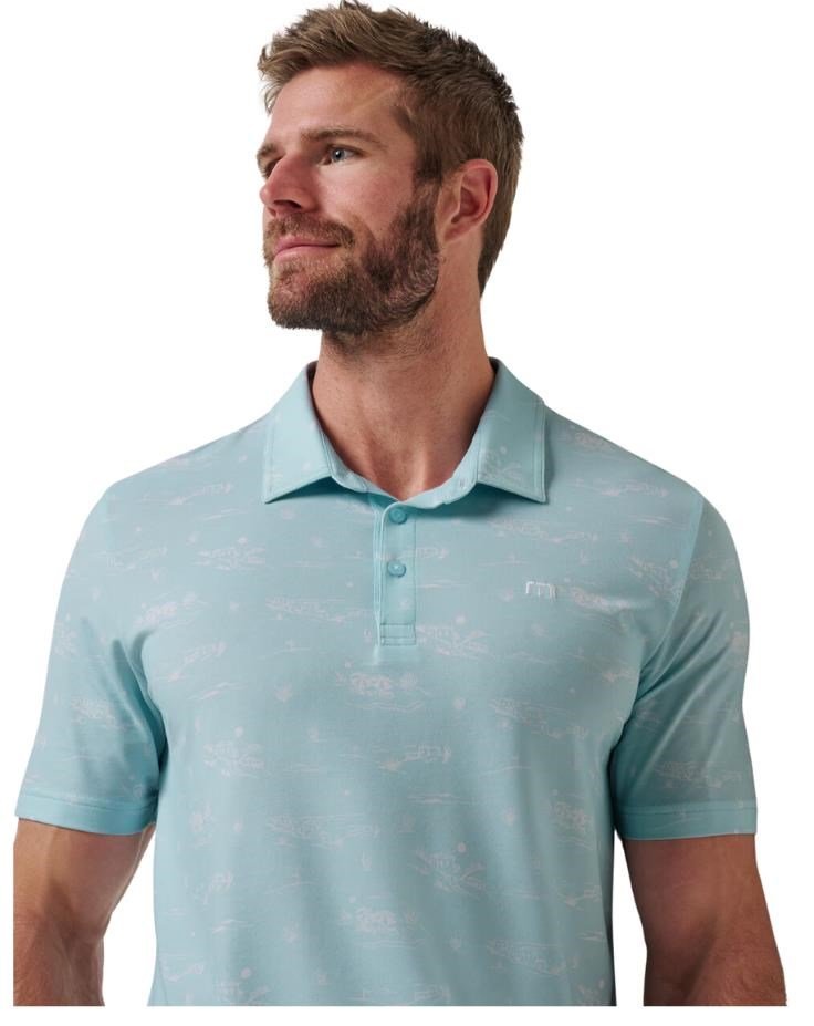 Travis Mathew Featherweight City polo da uomo, cory blue