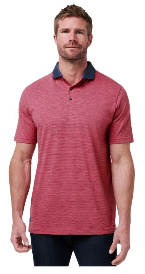 Travis Mathew Common Interest polo da uomo, rose wine