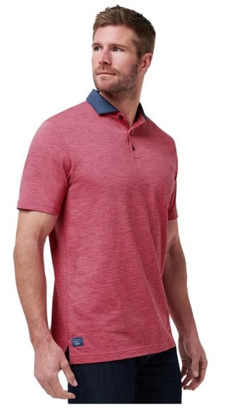 Travis Mathew Common Interest polo da uomo, rose wine