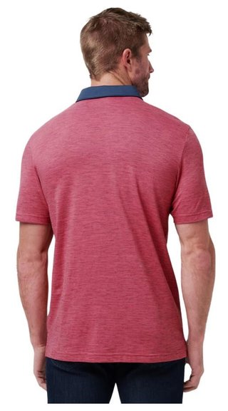 Travis Mathew Common Interest polo da uomo, rose wine