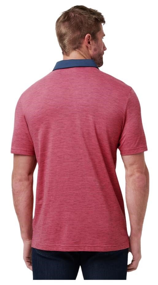 Travis Mathew Common Interest polo da uomo, rose wine
