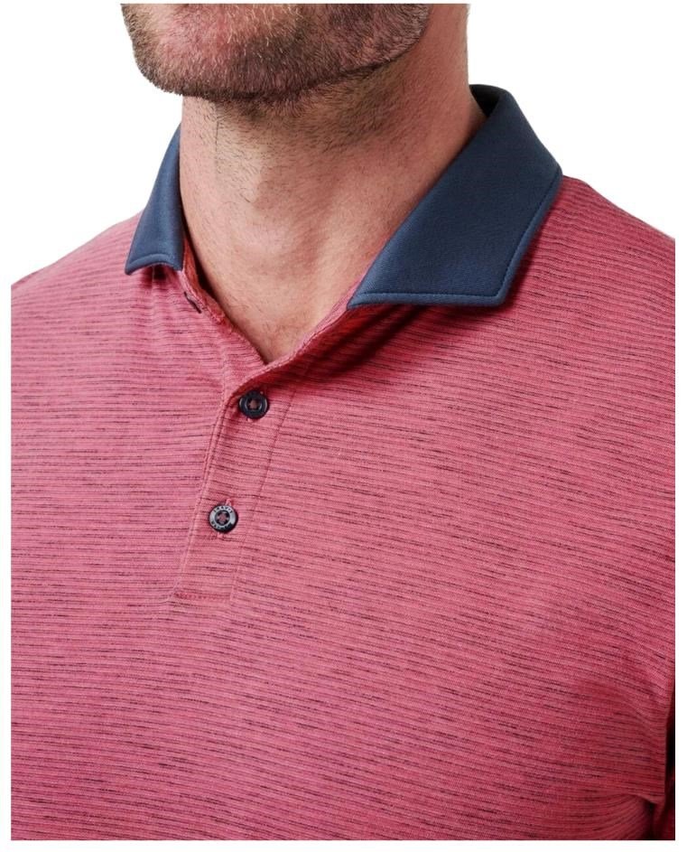 Travis Mathew Common Interest polo da uomo, rose wine