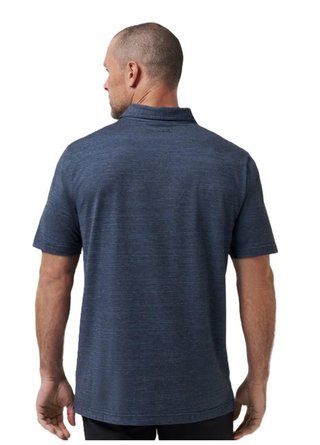 Travis Mathew The Heater polo da uomo, vintage indigo/black