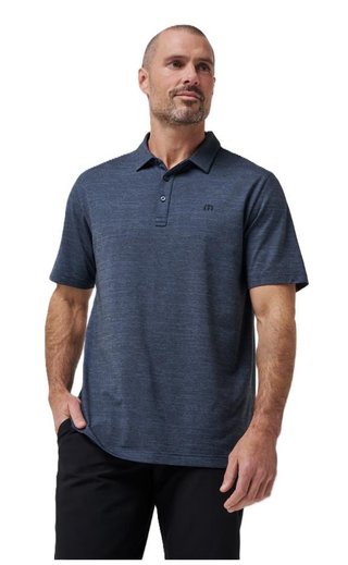 Travis Mathew The Heater polo da uomo, vintage indigo/black