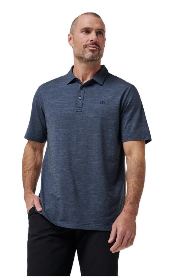 Travis Mathew The Heater polo da uomo, vintage indigo/black