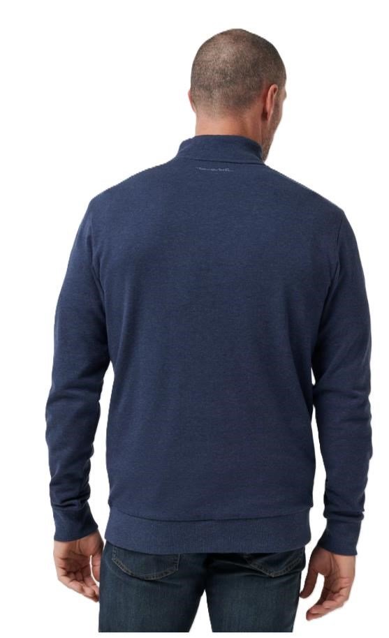 Travis Mathew CLOUD QUARTER ZIP 2.0 felpa da uomo, heather blue