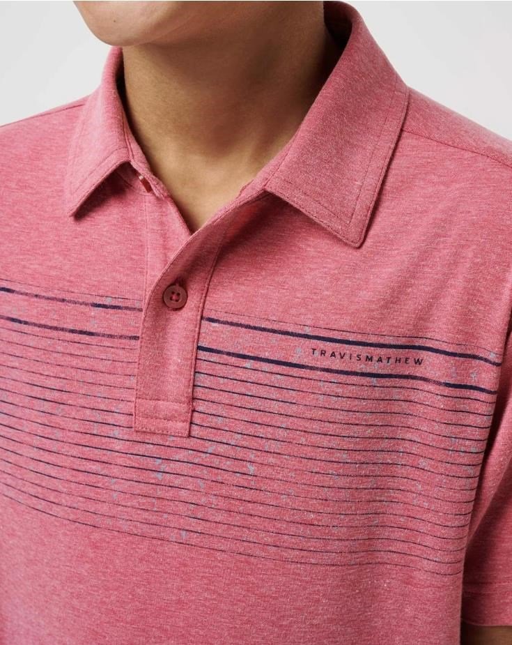 Travis Mathew FINAL CALL polo junior, rose wine