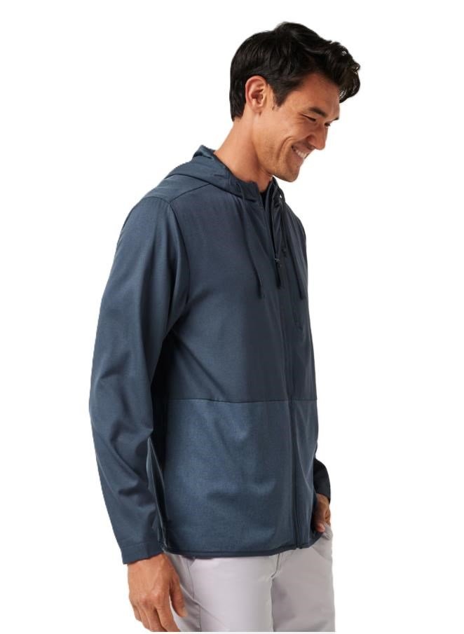 Travis Mathew Deepspace Full Zip felpa con zip da uomo, mood indigo/vintage indigo