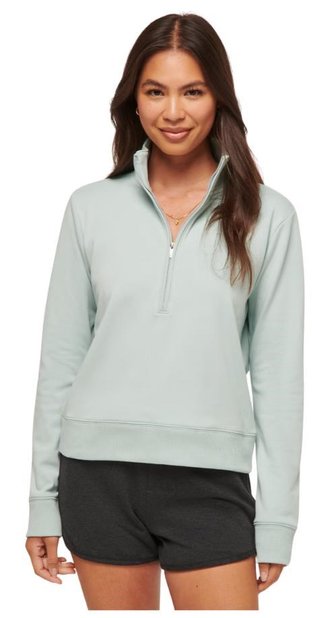 Travis Mathew Cloud Fleece Half-Zip felpa da donna, ether