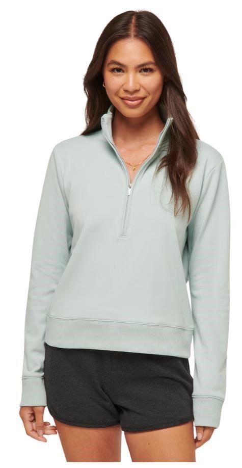 Travis Mathew Cloud Fleece Half-Zip felpa da donna, ether