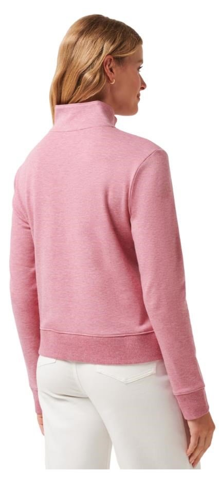 Travis Mathew Cloud Fleece Half-Zip felpa donna, heather foxglove