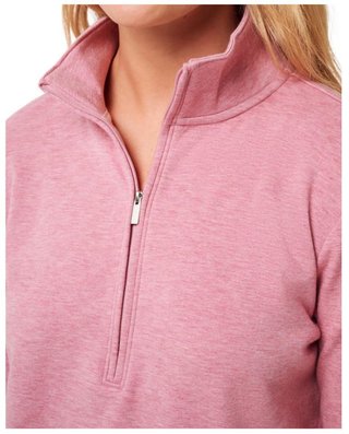 Travis Mathew Cloud Fleece Half-Zip felpa donna, heather foxglove