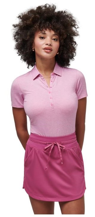 Travis Mathew Featherweight Active polo da donna, heather red violet