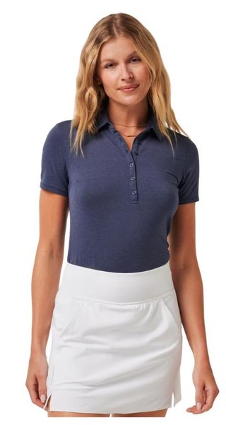 Travis Mathew Featherweight Active polo da donna, heather navy blazer