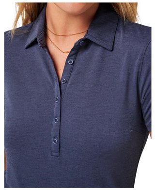 Travis Mathew Featherweight Active polo da donna, heather navy blazer