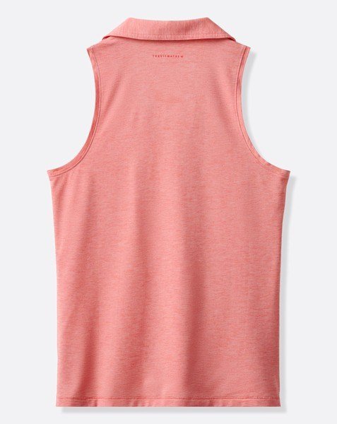 Travis Mathew Featherweight Active 2.0 Sleeveless polo da donna, heather porcelain rose