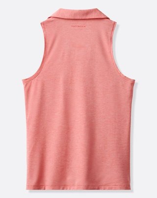 Travis Mathew Featherweight Active 2.0 Sleeveless polo da donna, heather porcelain rose