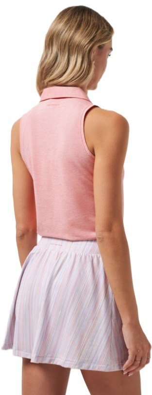 Travis Mathew Featherweight Active 2.0 Sleeveless polo da donna, heather porcelain rose