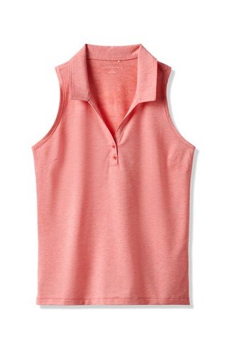 Travis Mathew Featherweight Active 2.0 Sleeveless polo da donna, heather porcelain rose