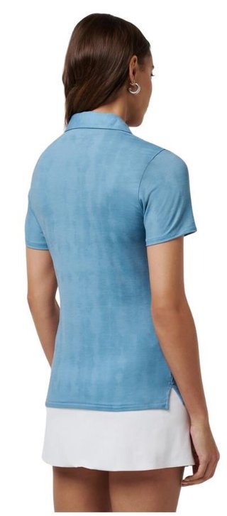Travis Mathew Featherweight Active Printed polo da donna, smoke blue multi