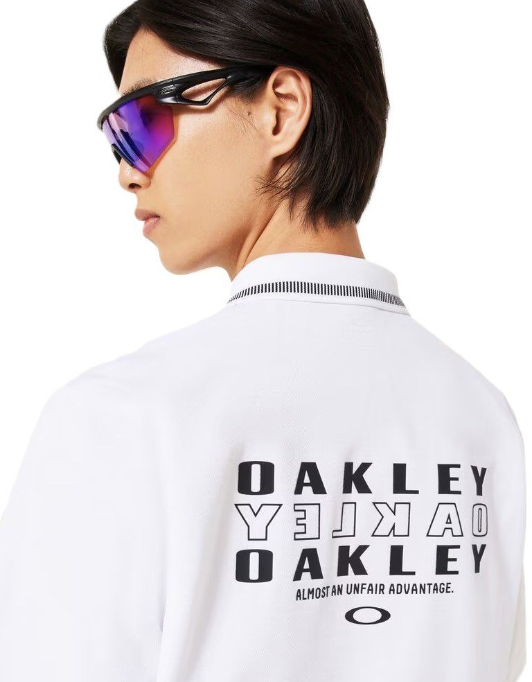 Oakley O-Sync Pack Abstract Hem polo da uomo, bianco