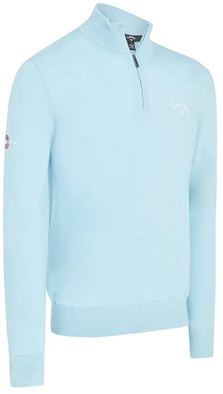 Callaway 1/4 Blended Merino maglione da uomo, arctic paradise